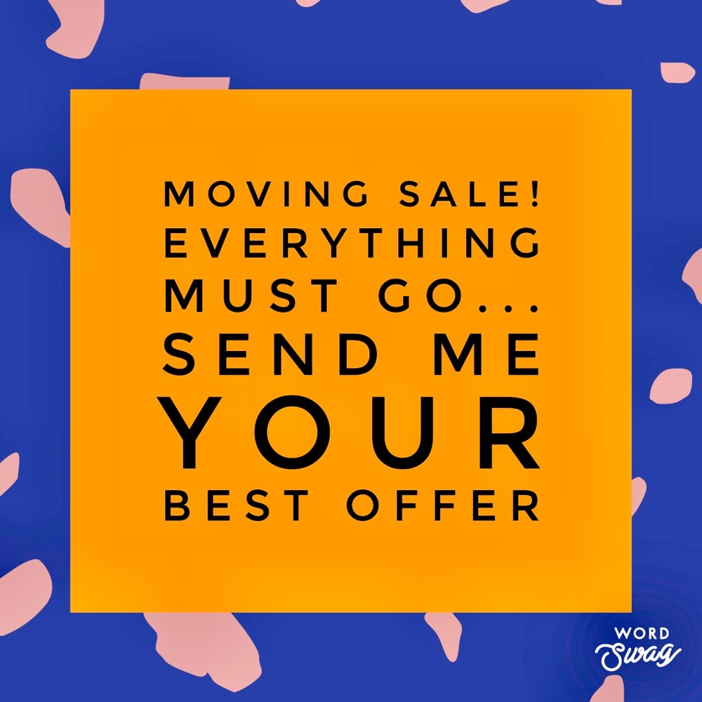 MOVING SALE!! 🏷 🛍